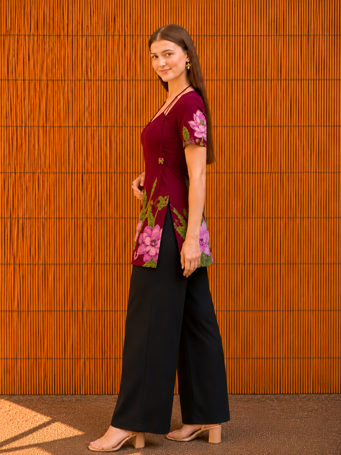 Pure Cotton Floral Print Short Kurti for Women
