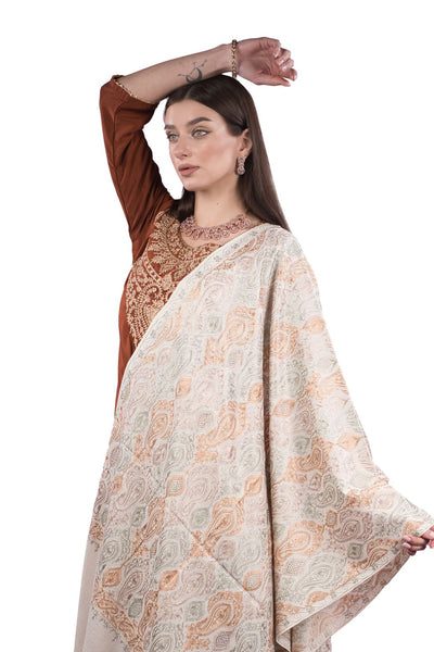 Antique Ambi Swarovski Embroidery Stole
