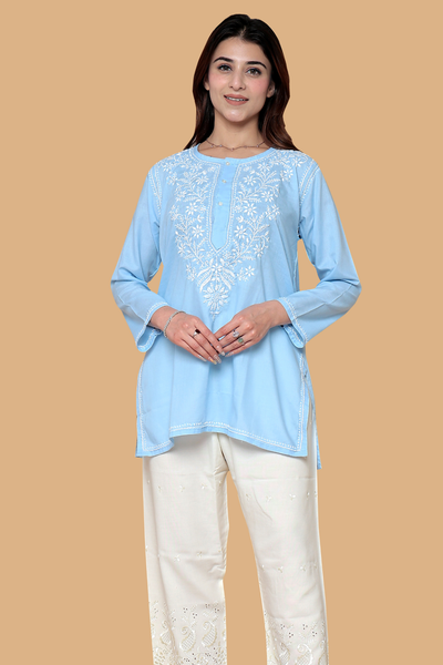 Sky Blue Kurti for Women