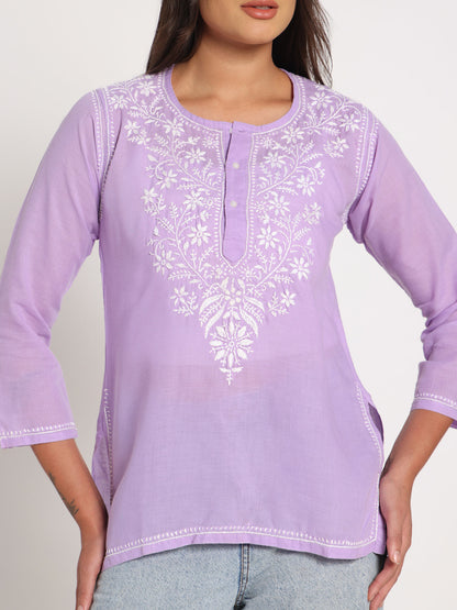 Lavender Short Kurti