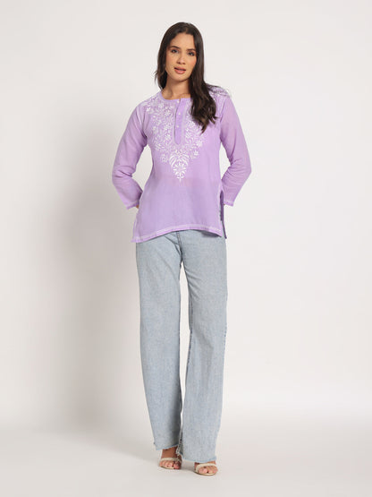 Lavender Short Kurti