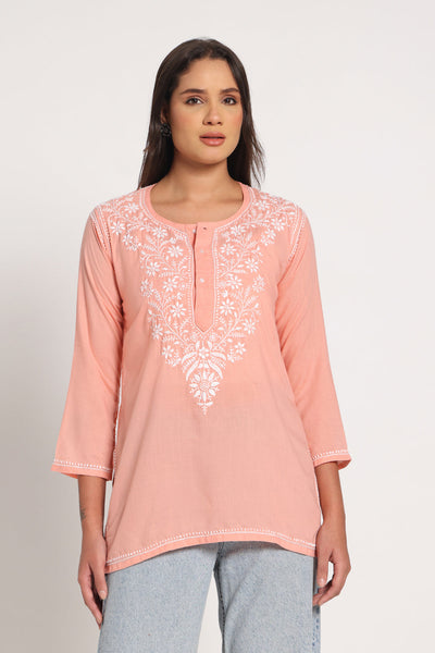 Light Peach Short Kurti