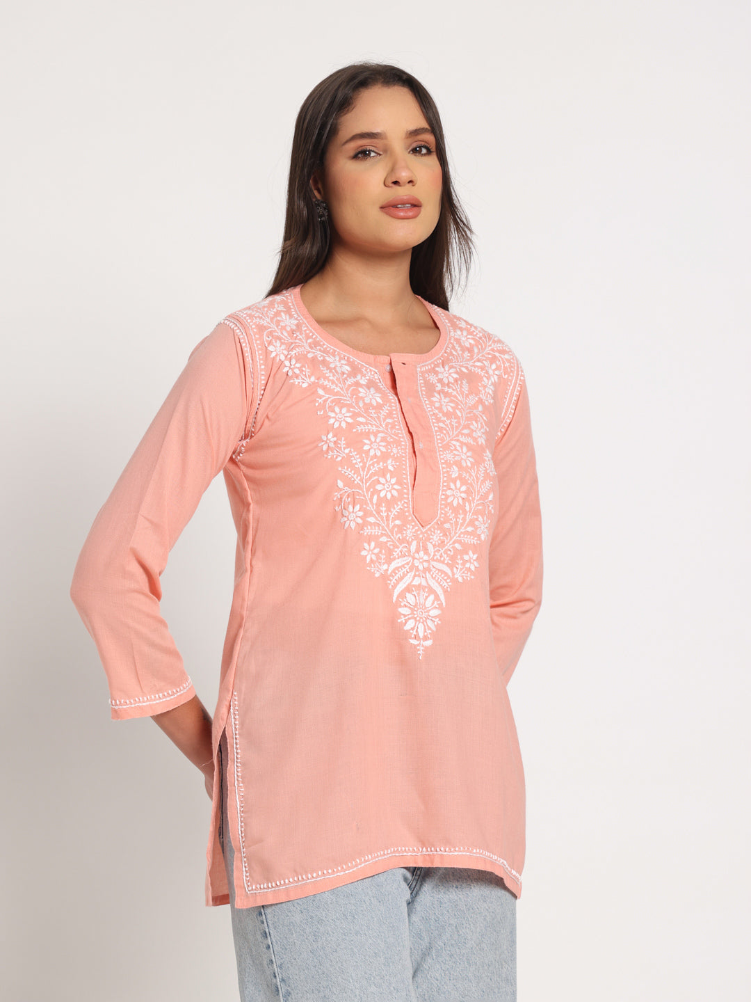 Light Peach Short Kurti