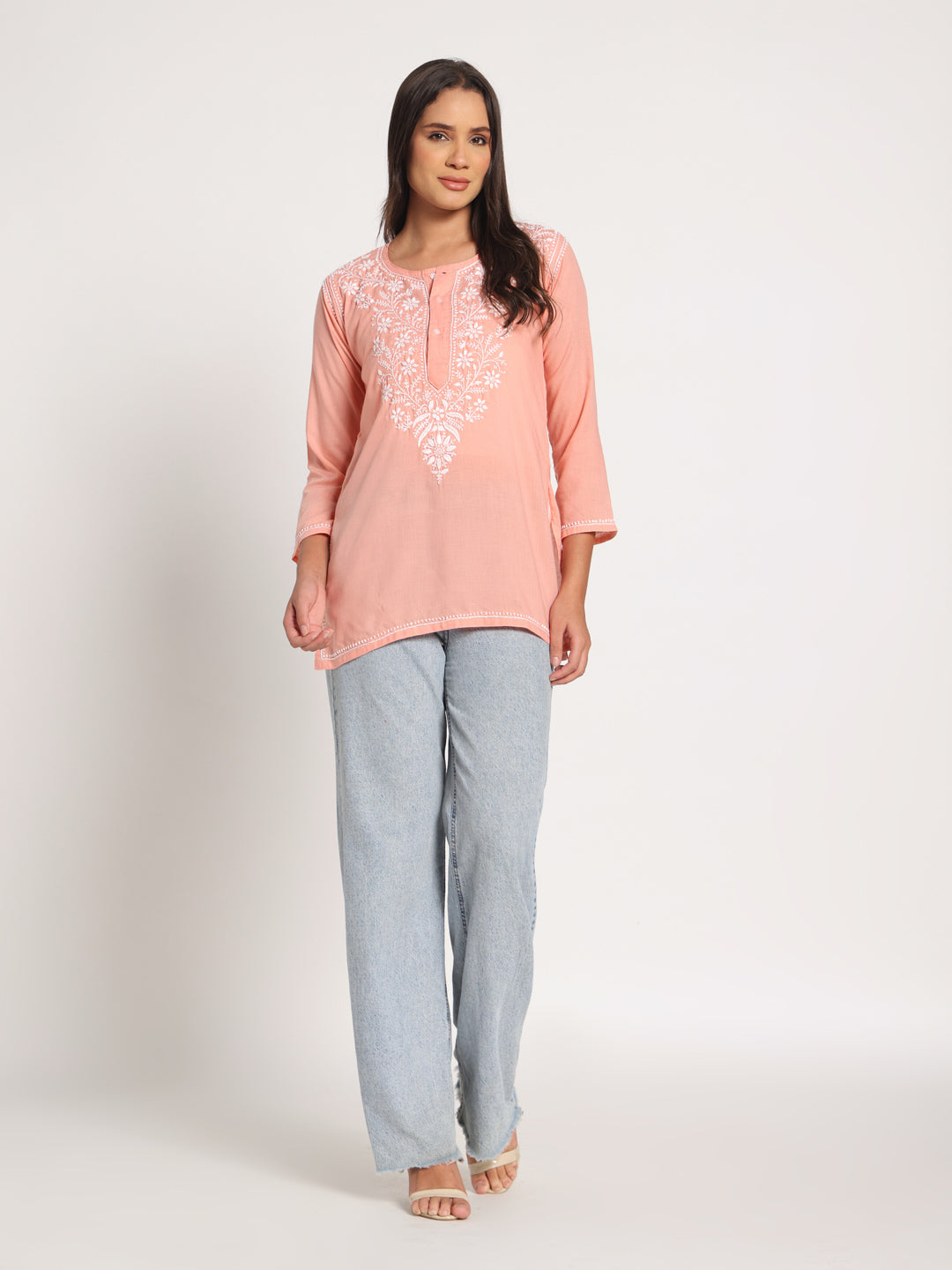Light Peach Short Kurti