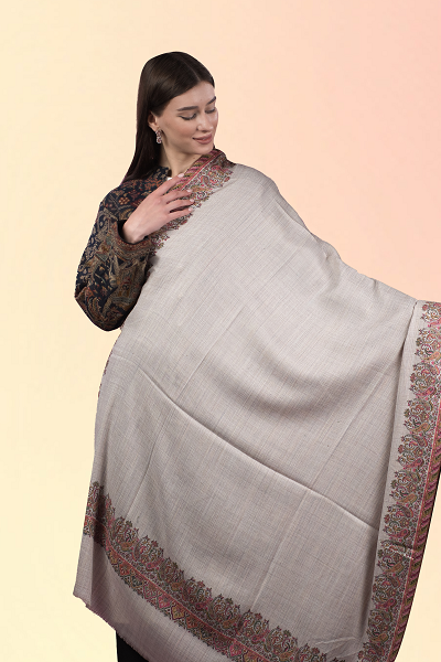 Antique Heirloom Border Kaani Shawl