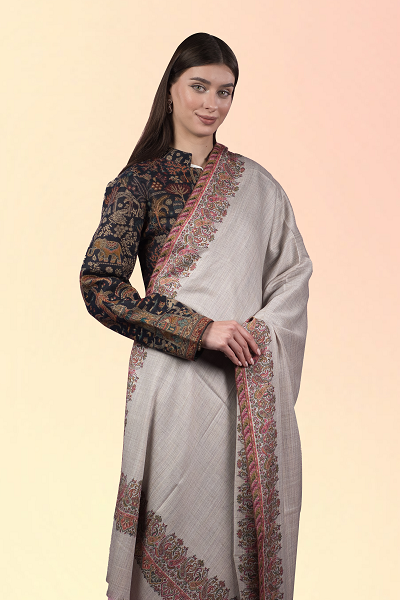 Antique Heirloom Border Kaani Shawl