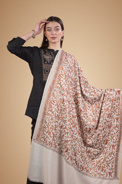Forest Jaal Kashmiri Embroidery Shawl