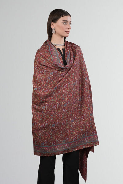 Reversible Print Kalamkari Jaal Stole