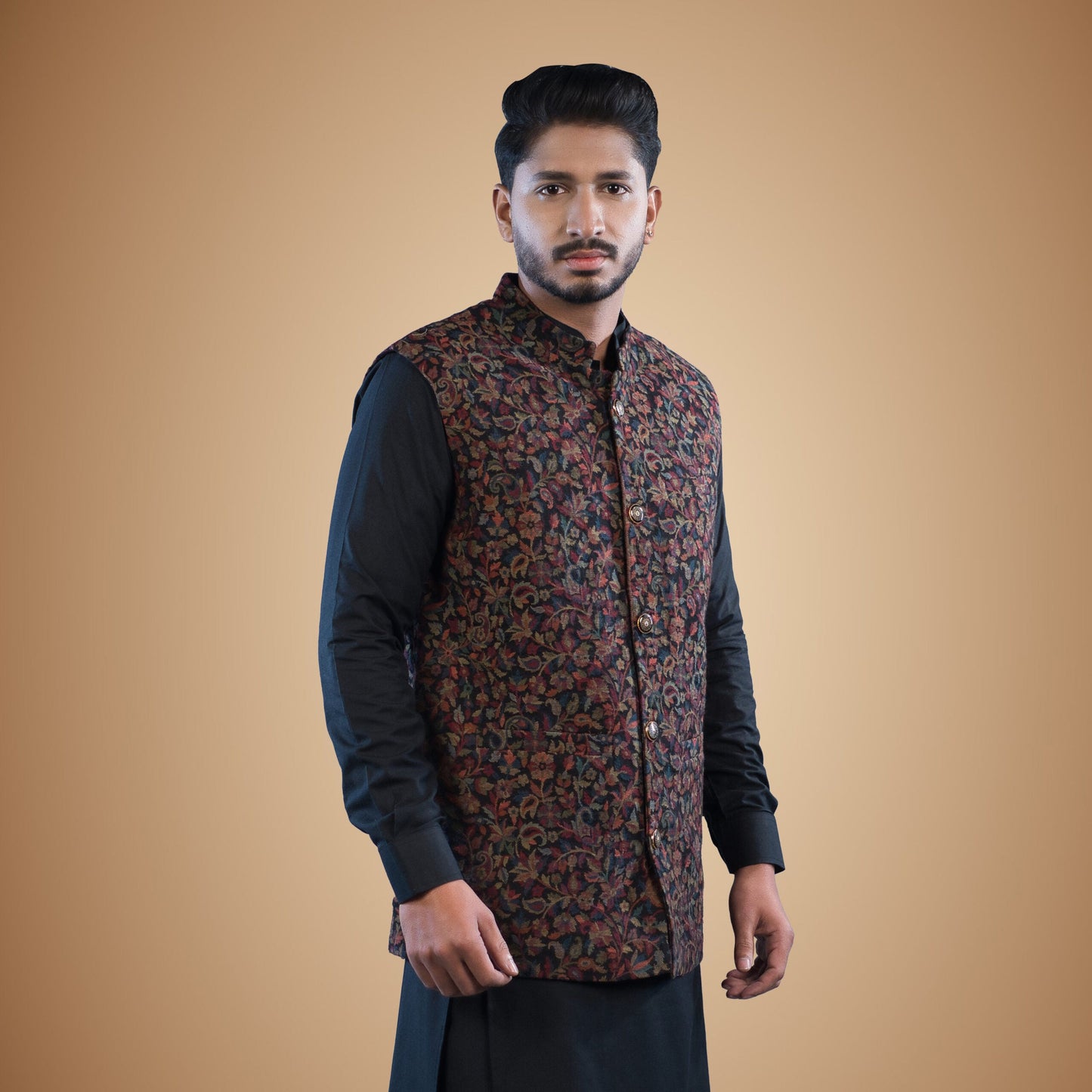 Pure Wool Paisley Motif Men's Vasket