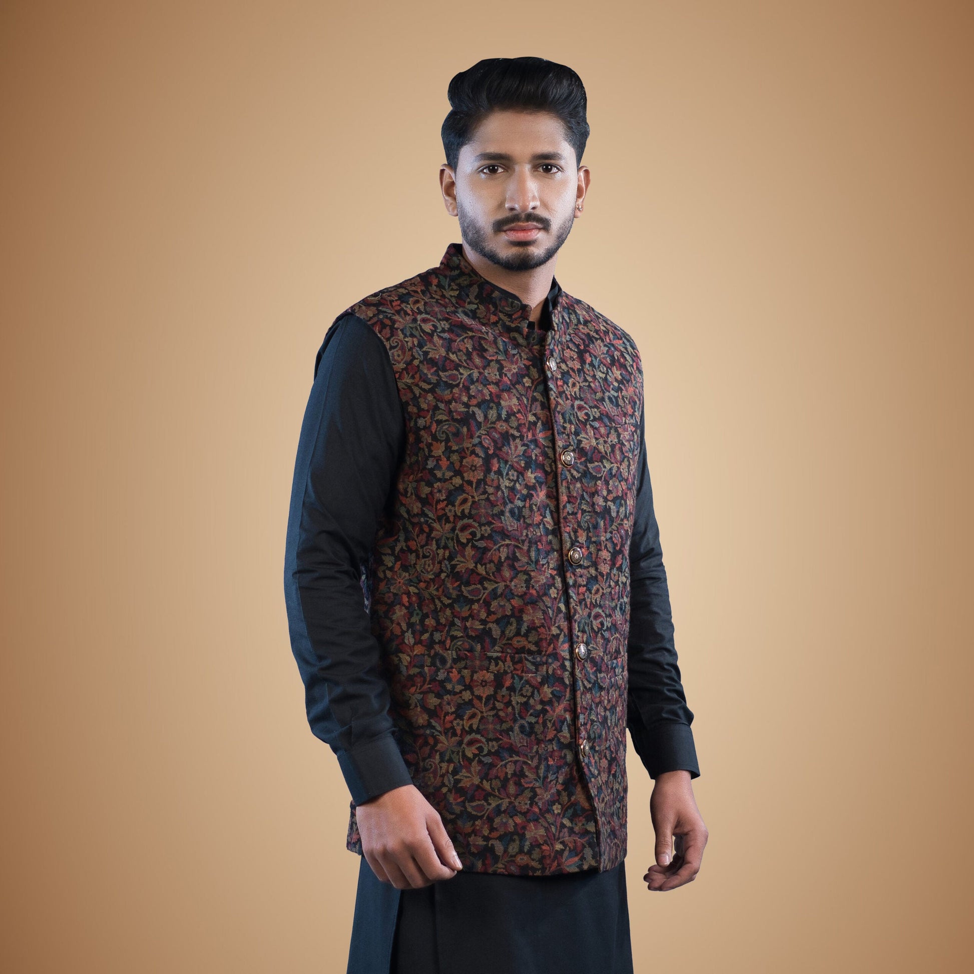 Pure Wool Paisley Motif Men's Vasket