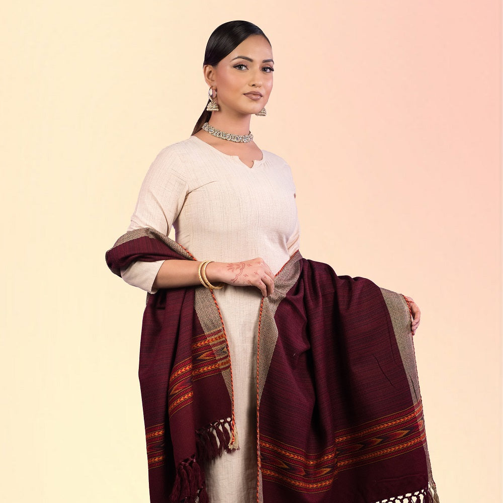 Kullu Wool Blend Stole