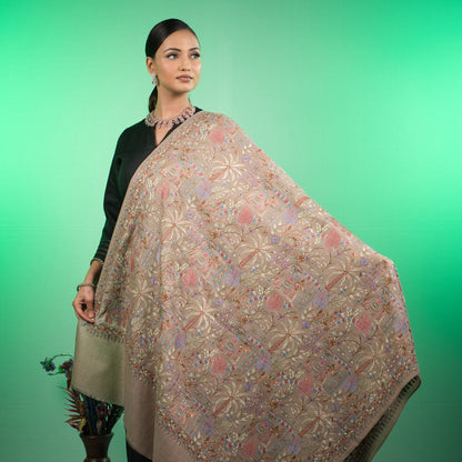 Noor-E-Kashmir Jama Kashmiri Shawl for Women