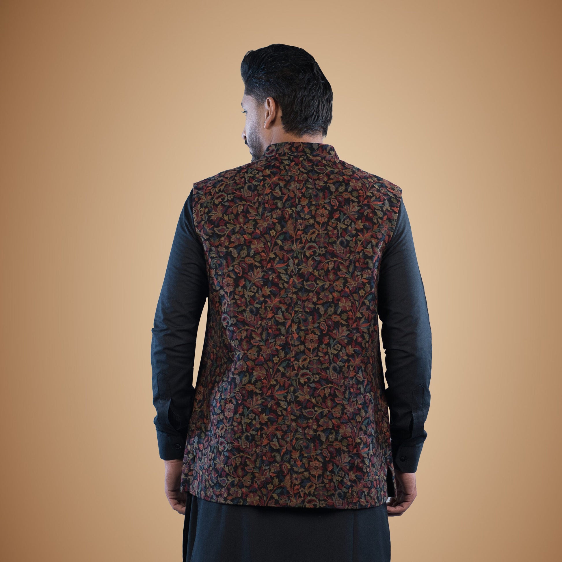 Pure Wool Paisley Motif Men's Vasket