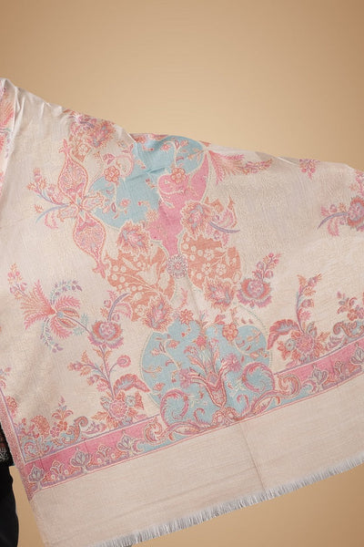 Silk Rosewater Veil Embellished Stole