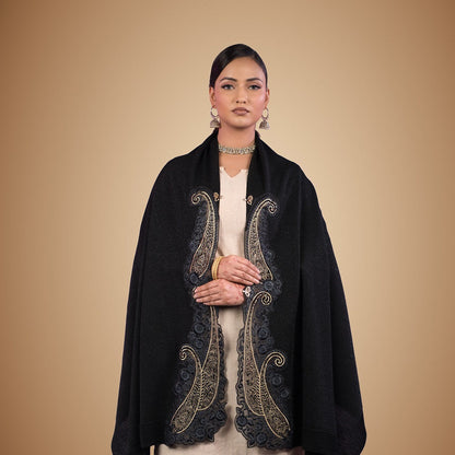 Doble Paisley Motif Cape