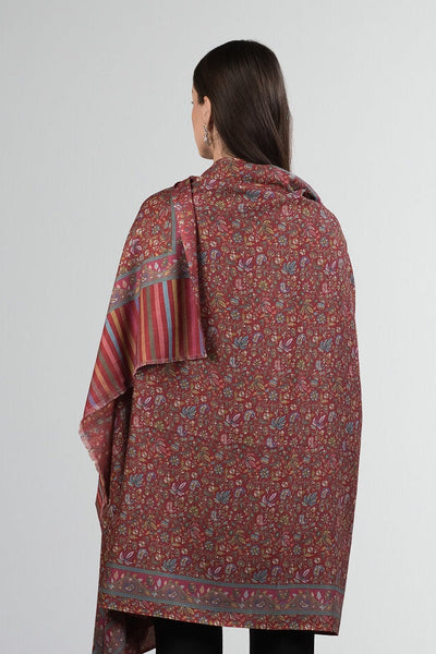 Reversible Print Kalamkari Jaal Stole