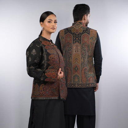 Shahi Zari Ladies Jacket & Kaani Nehru Mens Coat