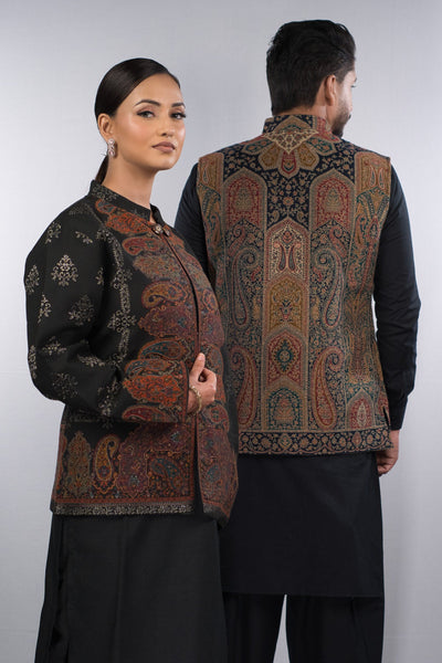 Shahi Zari Ladies Jacket & Kaani Nehru Mens Coat