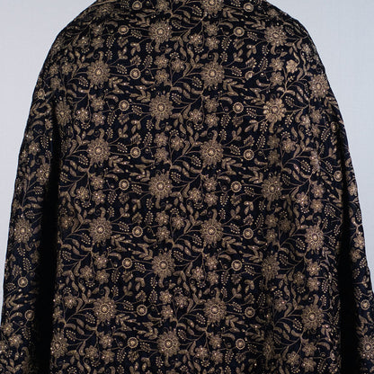 Unisex Midnight Blossom Velvet Shawl