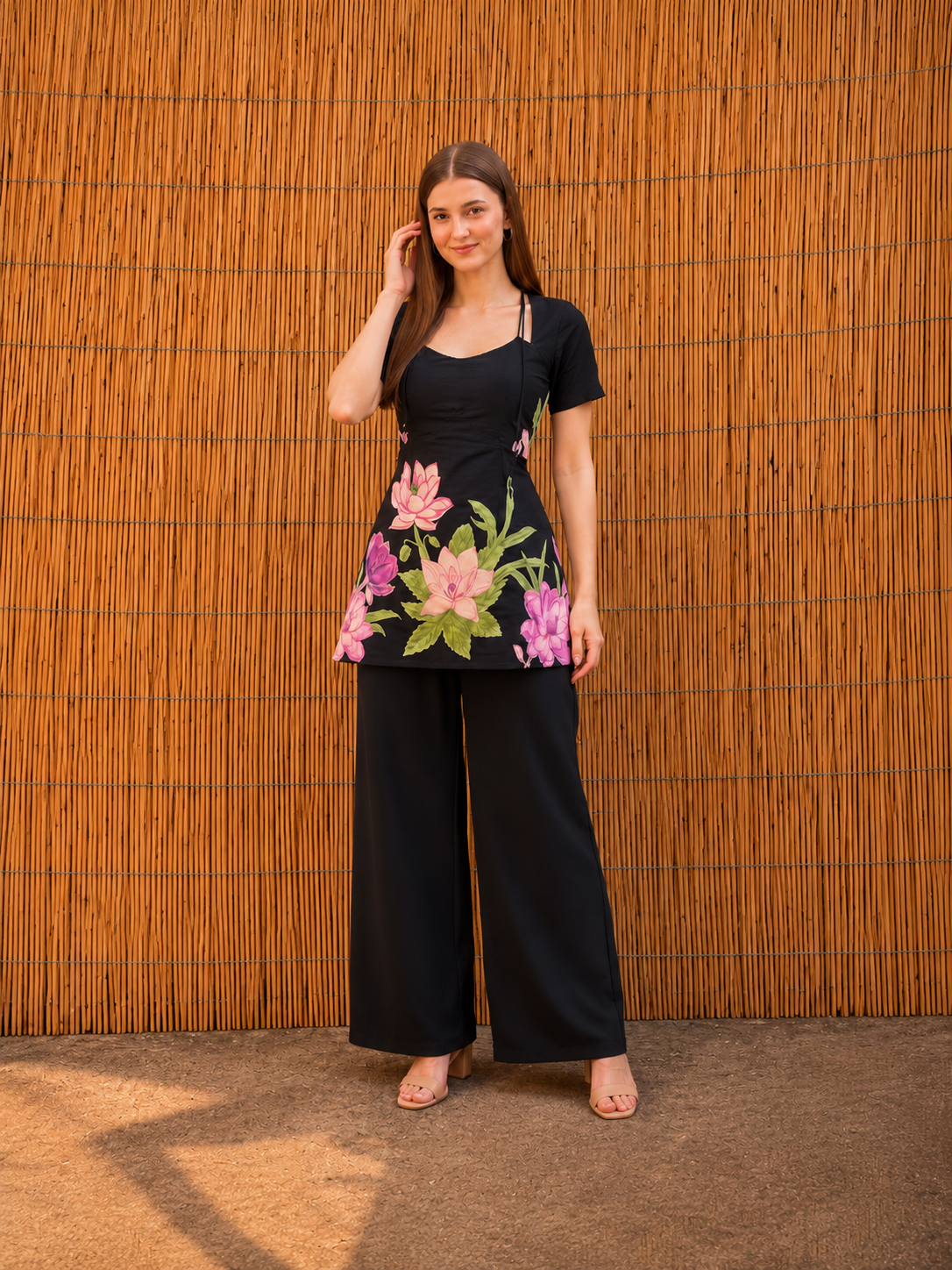 Pure Cotton Floral Print Short Kurti for Women