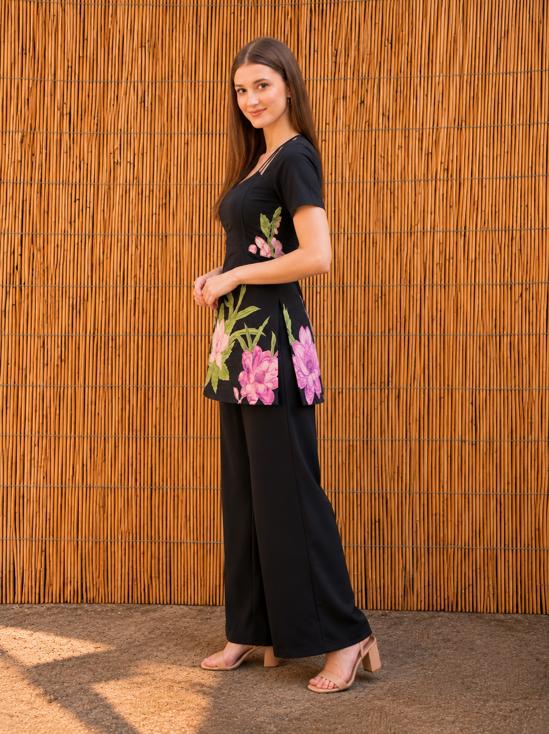 Pure Cotton Floral Print Short Kurti for Women