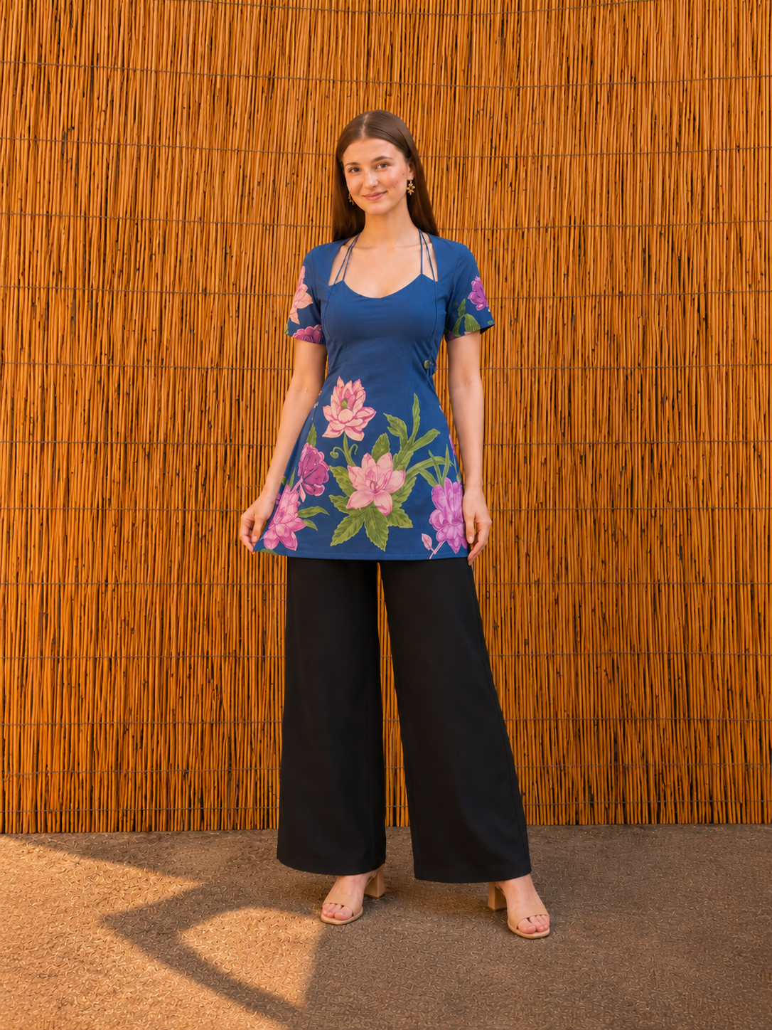 Pure Cotton Floral Print Short Kurti for Women