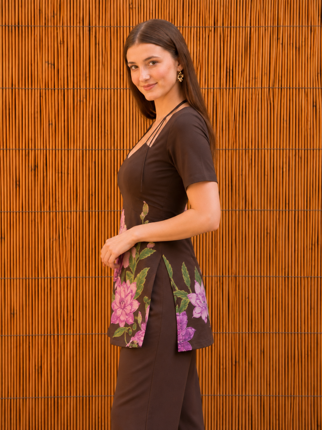 Pure Cotton Floral Print Short Kurti for Women