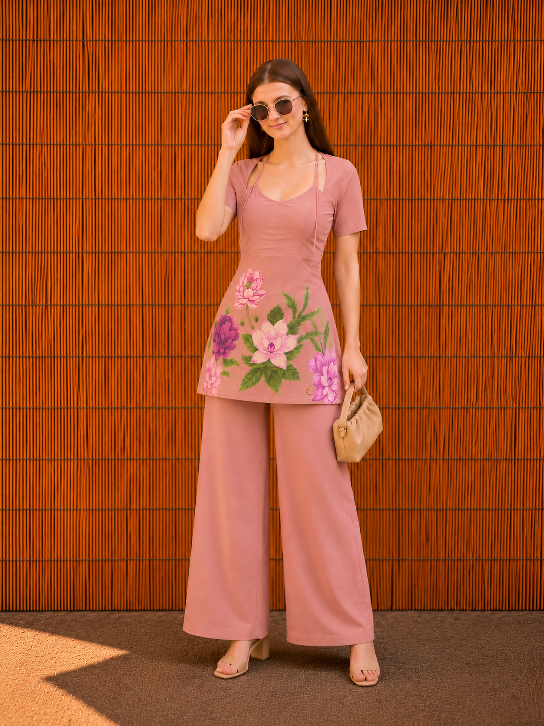 Pure Cotton Floral Print Short Kurti for Women