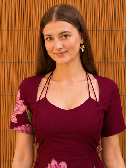 Pure Cotton Floral Print Short Kurti for Women
