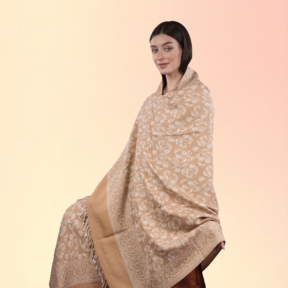 Garden of Flowers Kaani Weaving Shawl - Image 2