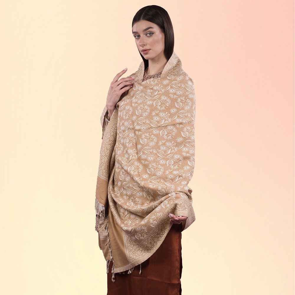 Garden of Flowers Kaani Weaving Shawl - Image 3