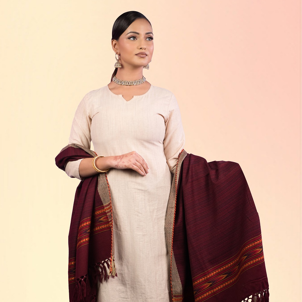 Kullu Wool Blend Stole - Image 2