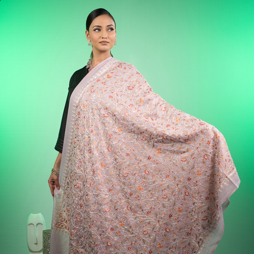 Soft Rose Petal Pashmina - Image 2