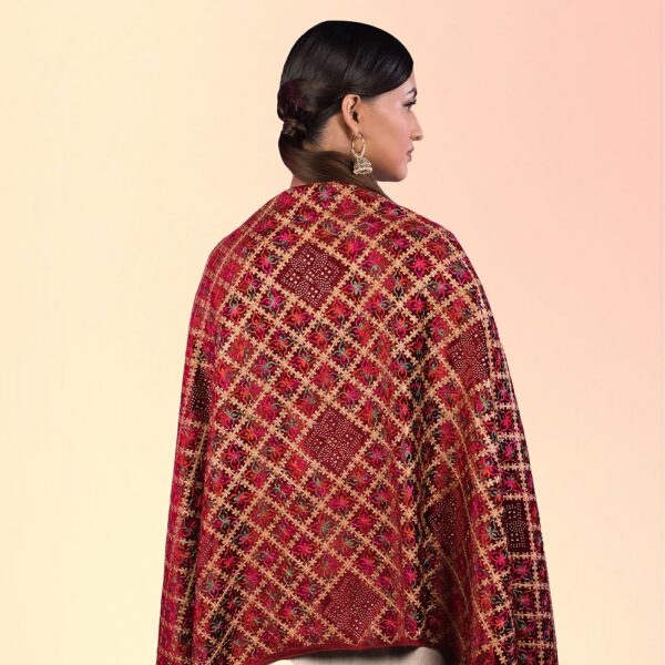 royal maroon velvet stole