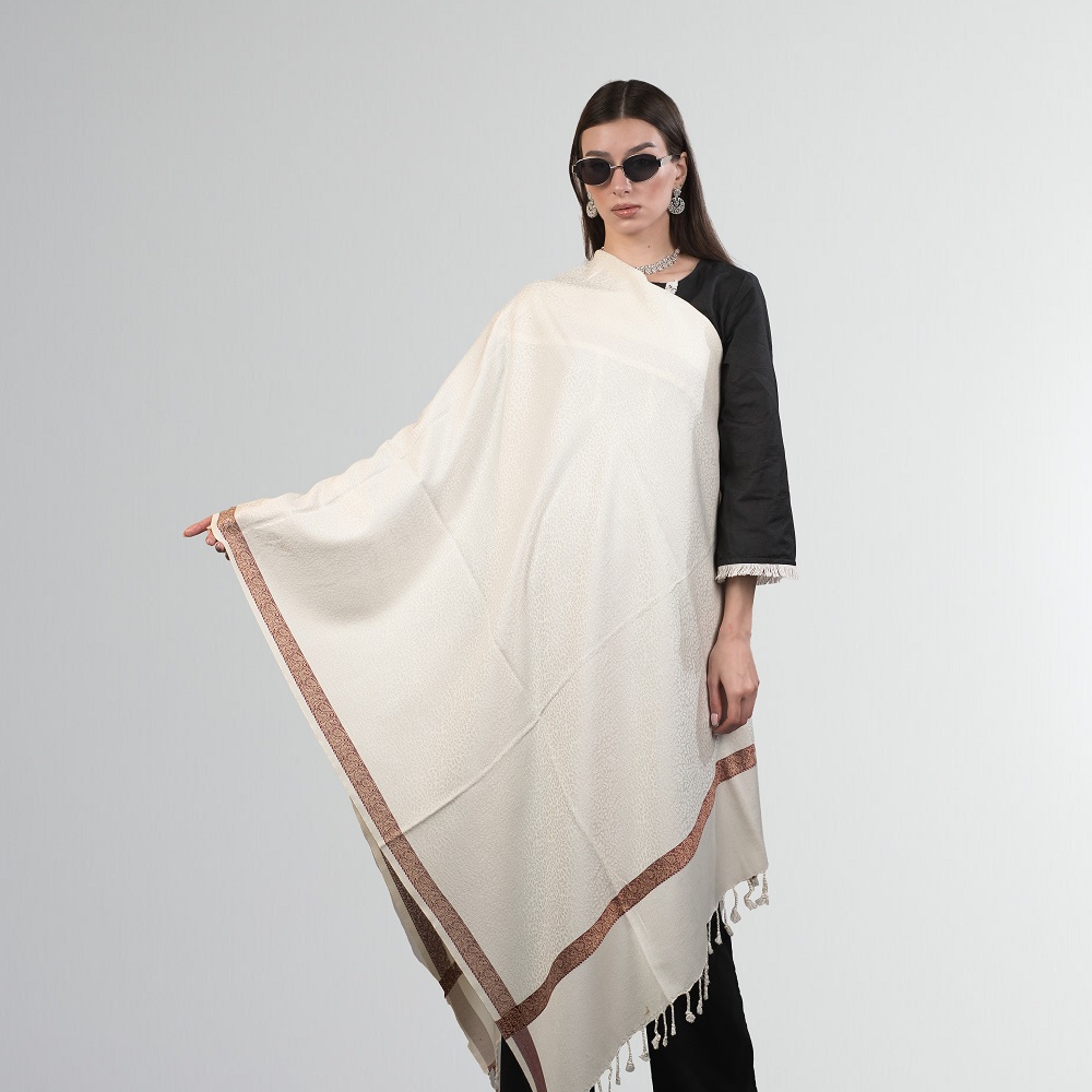 Self Paisley Weave Dorado Border - Image 3