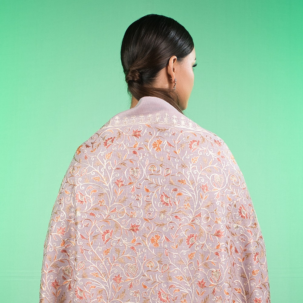 Soft Rose Petal Pashmina - Image 3