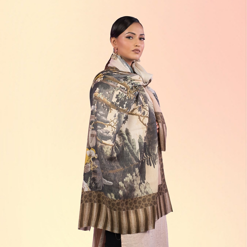 Pure Wool Printing Stoles