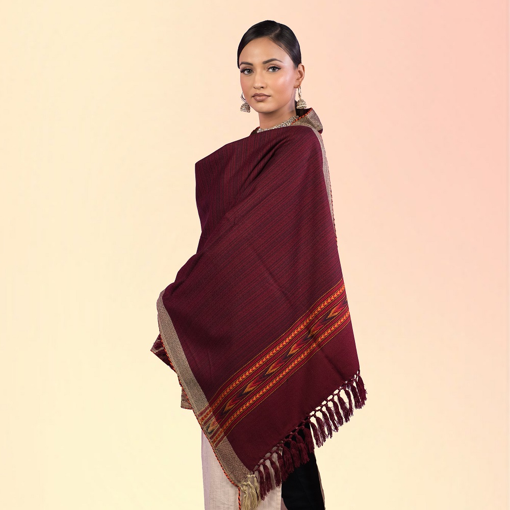 Kullu Wool Blend Stole - Image 3