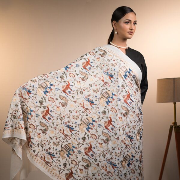 Pure Wool Embroidery Shawl