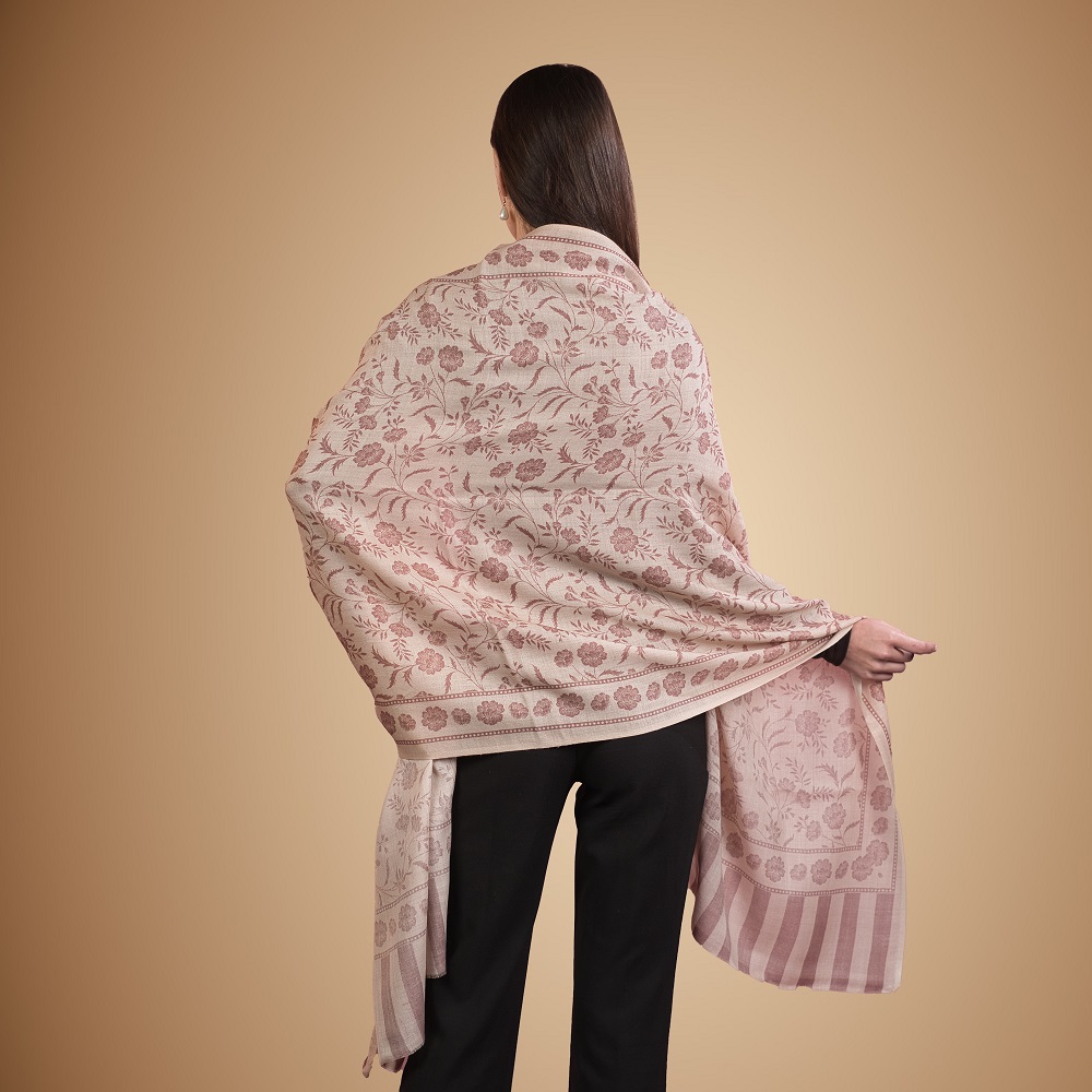 Printed wool stole for women