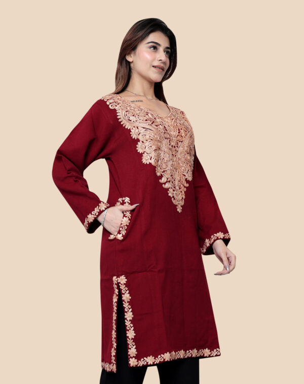 Alternative view of TRADITIONAL RED KASHMARI PHIRAN