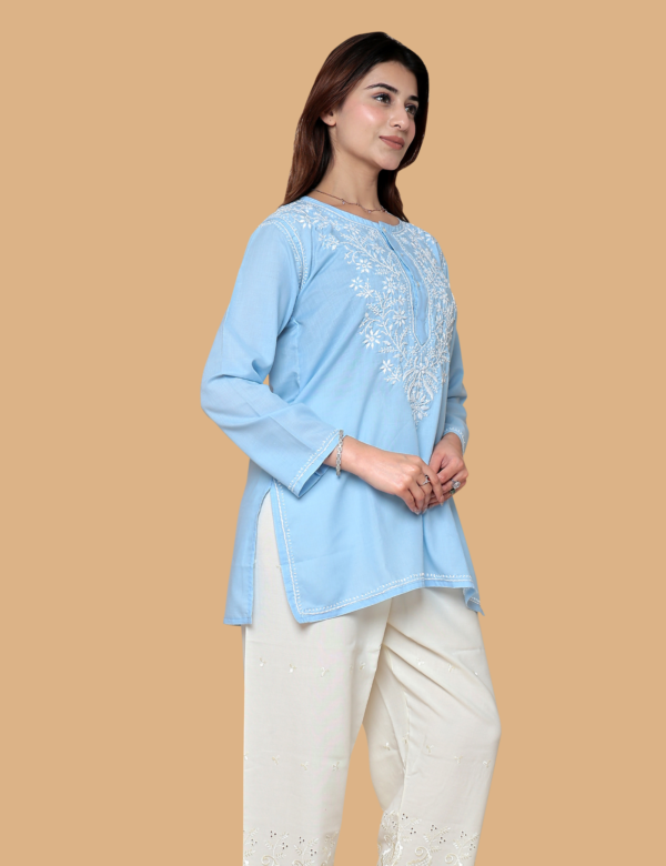 Alternative view of SKY BLUE KURTI
