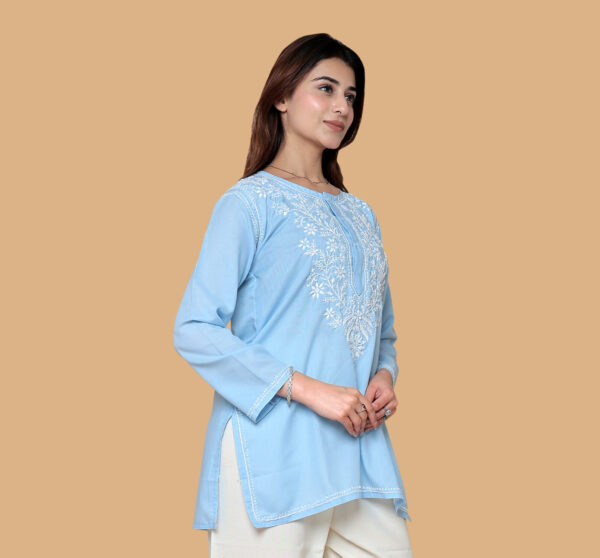 Alternative view of SKY BLUE KURTI