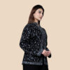BLACK WOOLEN SHORT CORT WITH KASHMIRI EMBROIDERY