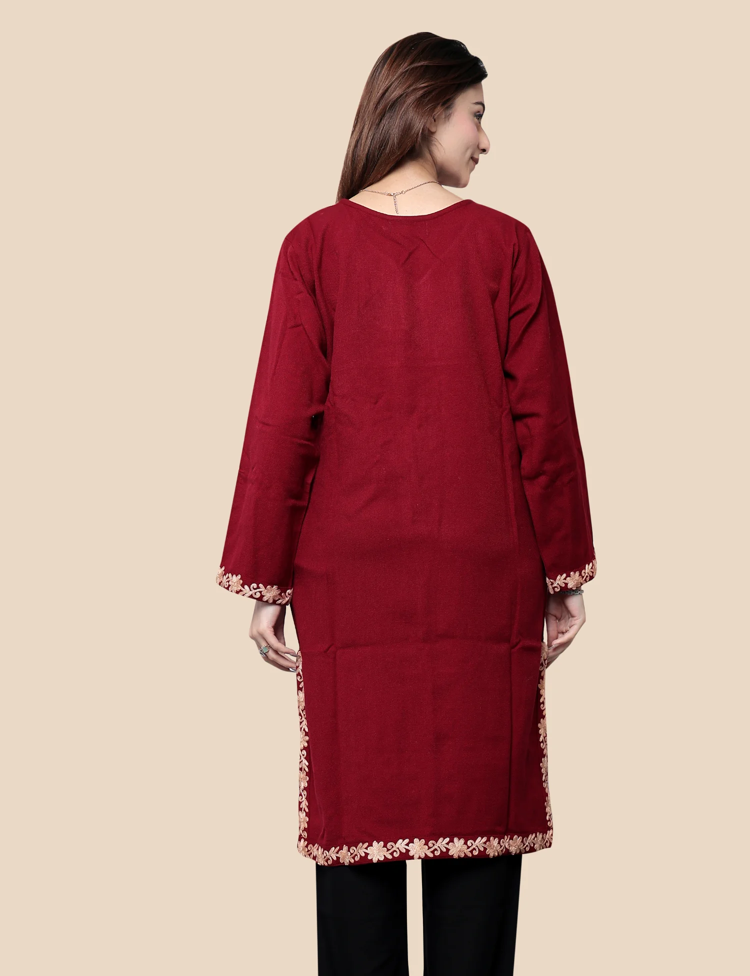 RED KASHMIRI PHIRAN FOR WOMEN - Image 4