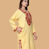 YELLOW KASHMIRI AARI EMBROIDERED WOOLEN PHIRAN