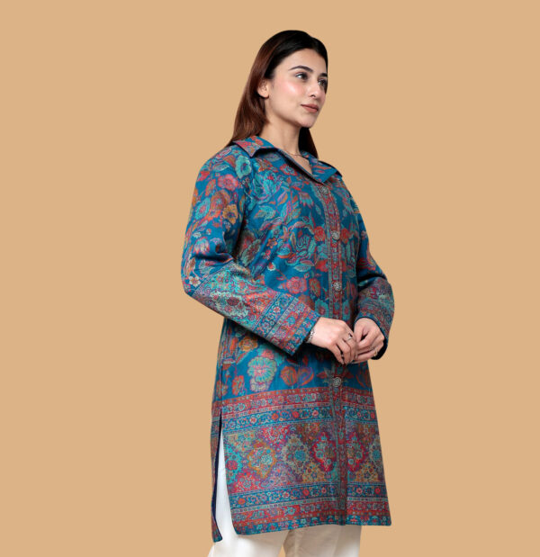 Ladies Kashmiri Fur Coat – Indigo Blue