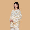 White Cotton Kurti with Full Embroidery