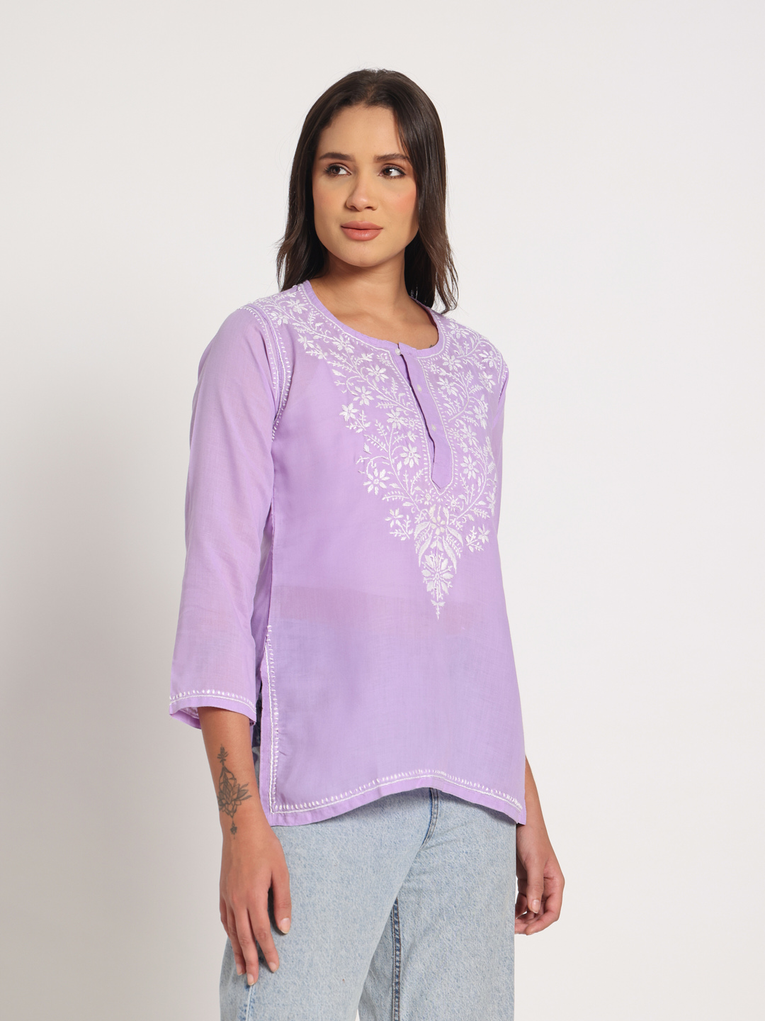 Lavender Short Kurti - Image 2