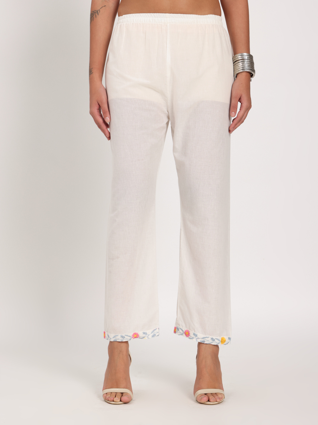 Moonlit Floral Cotton Kurti Set - Image 6